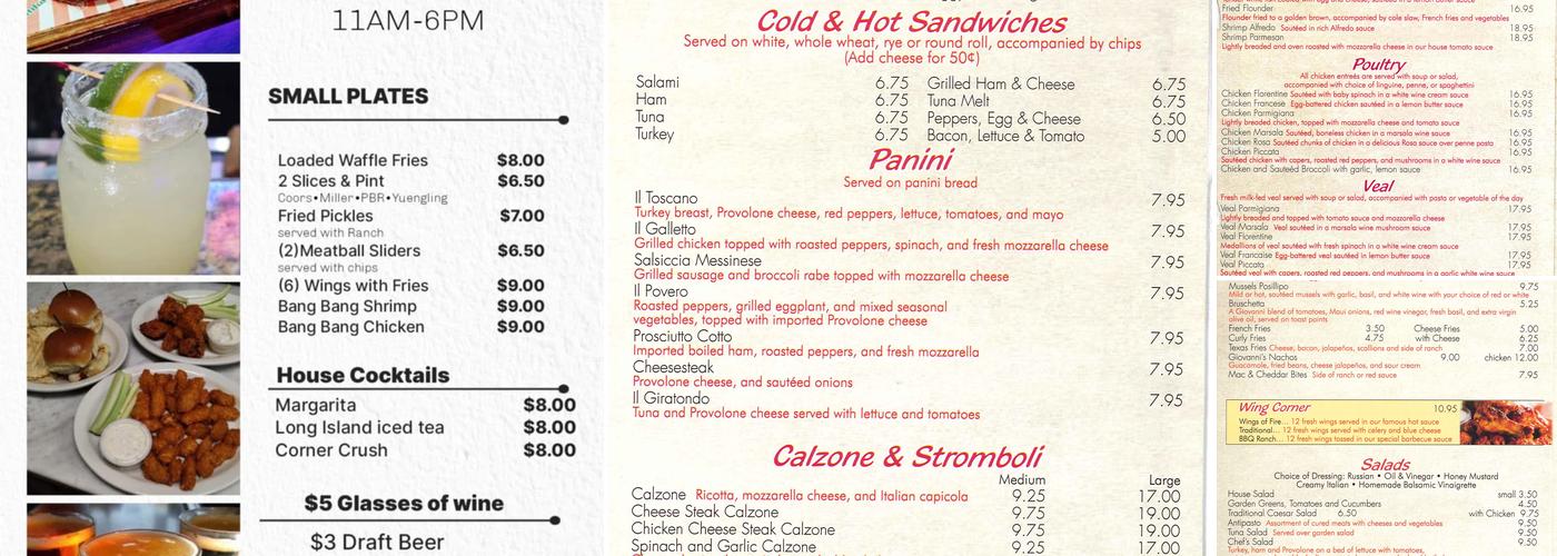 Corner Tavern Offerings